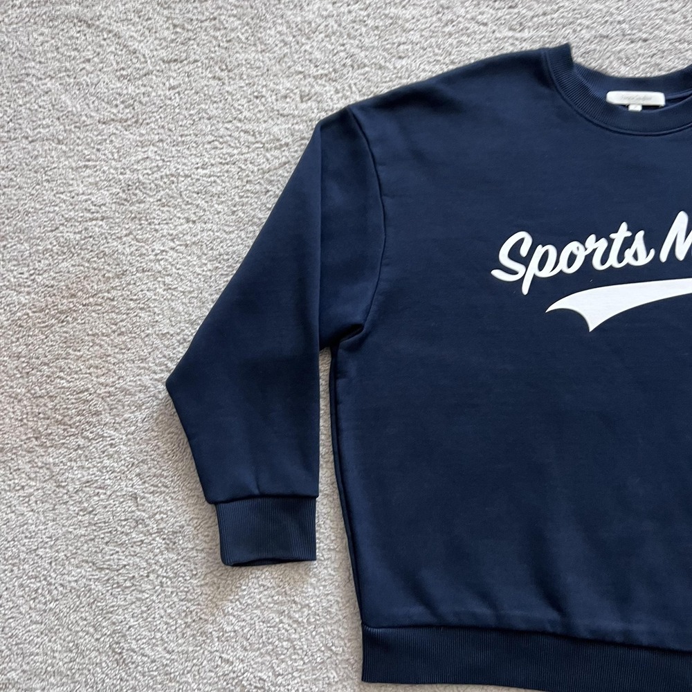 Favorite Daughter Sports Mom Sweatshirt Womens M Blue Fleece Crewneck Pullover - Picture 3 of 15